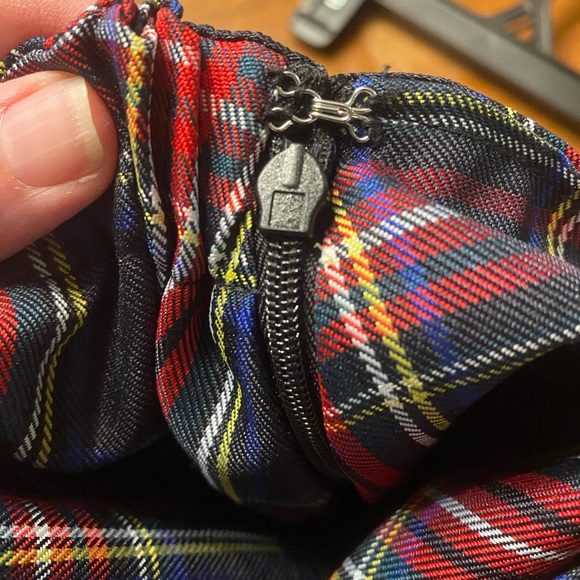 NWT Hello Kitty Tartan School Girl Mini Skirt - Red and Navy - Picture 6 of 9